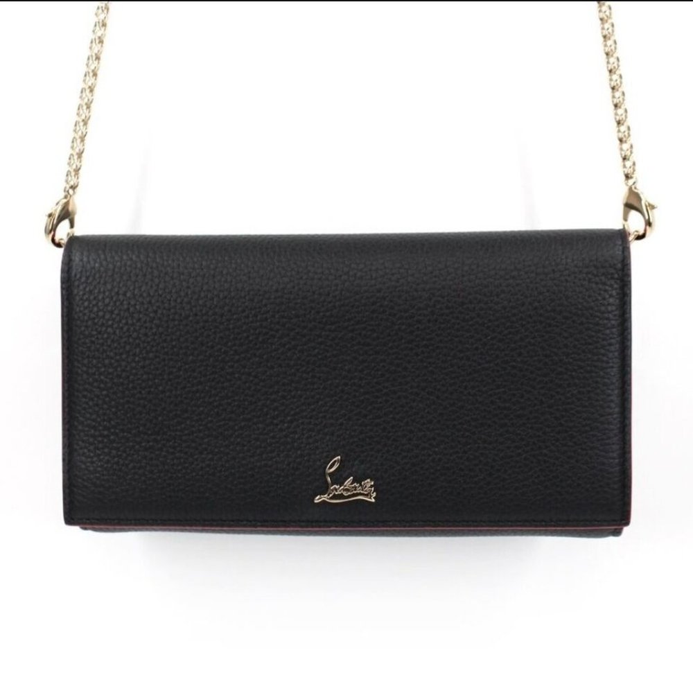 Christian Louboutin clutch Boudoir chain wallet purse leather